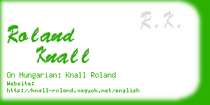 roland knall business card